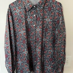 Women’s Floral Patterned Button Down Shirt